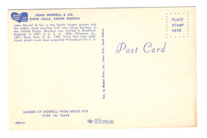 John Morrell and CO, Sioux Falls, South Dakota, Vintage Post Card