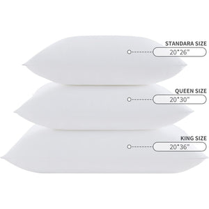 Pillows 2 Pack Premium Down Alternative Hotel Pillows, Standard Size White