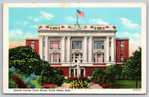 Lincoln County Court House, North Platte, Nebraska, USA, Vintage Post Card