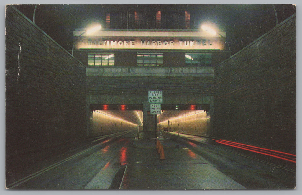 Harbor Tunnel, Baltimore, Maryland, Vintage Post Card.