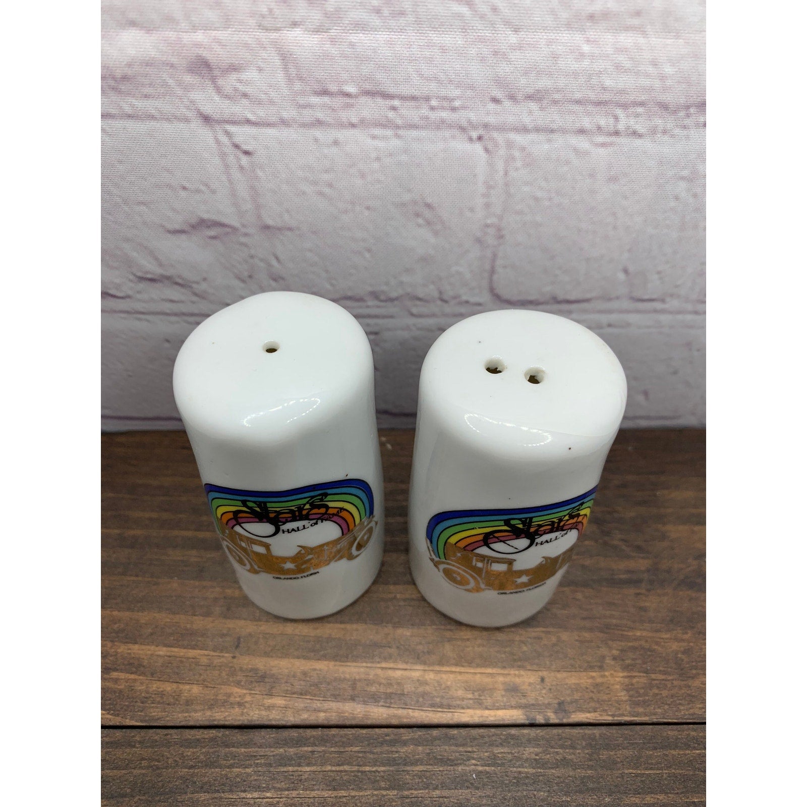 Vintage Stars Hall of Fame Salt & Pepper Shakers, Orlando Florida, Novelty, Taiwan