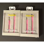 Heyday Audio Cable 3 Ft. 3.5 mm Aux Plug Pink NEW - Lot of 2