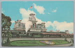 Old Fashion Narrow Gauge Steam Trains At Disney World, Florida, Vintage Post Card.