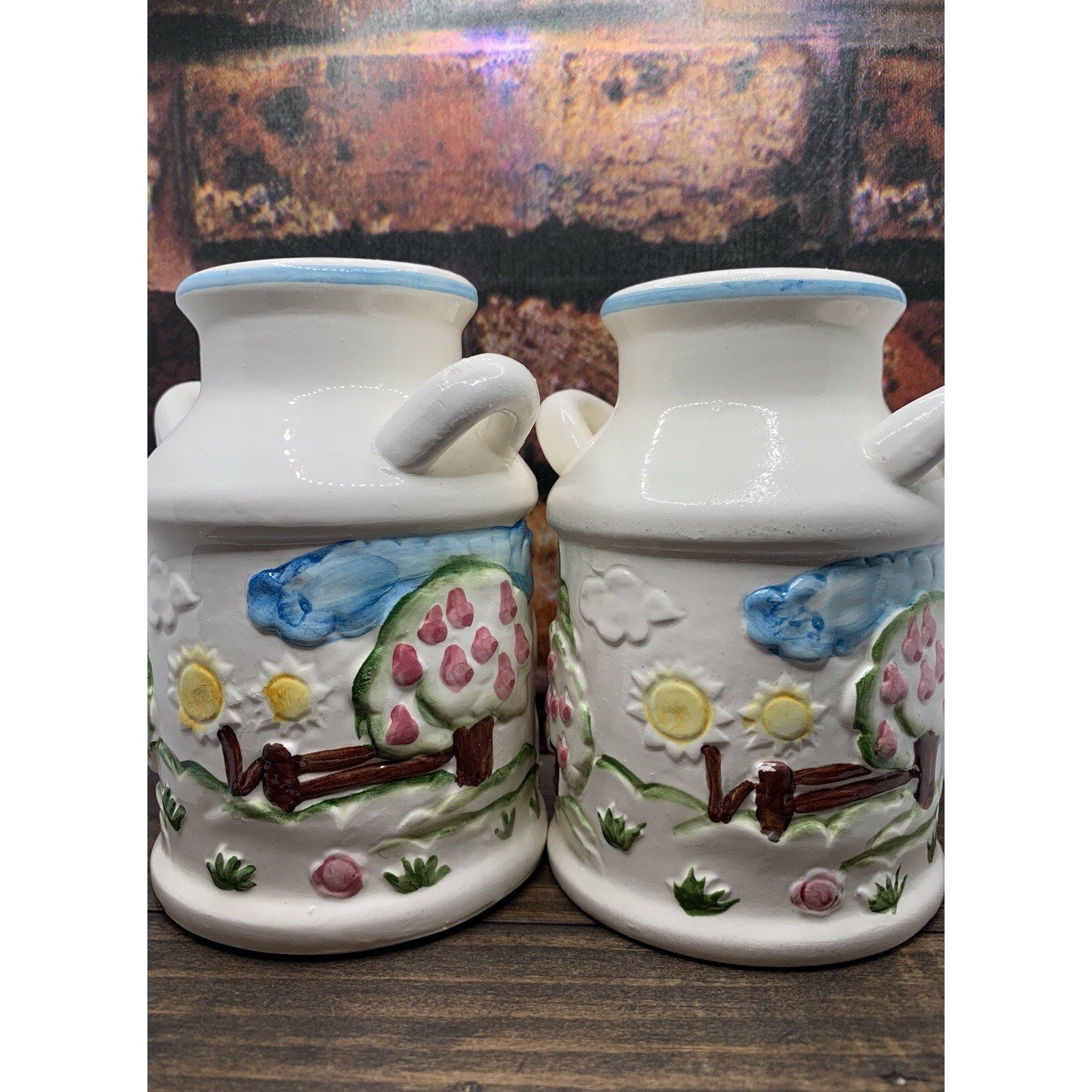 1982 Large Vintage Ceramic Cow Milk Jug Salt & Pepper Shakers Gailstyn Suttton