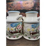 1982 Large Vintage Ceramic Cow Milk Jug Salt & Pepper Shakers Gailstyn Suttton