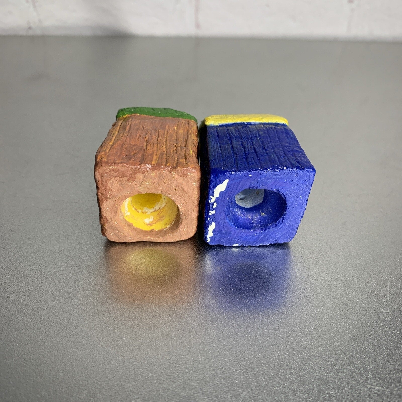 Vintage Ma and Pa Ceramic Outhouse Salt & Pepper Shakers Handmade