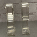 Vintage Letters S and P Clear Plastic Salt & Pepper Shakers Retro Hong Kong