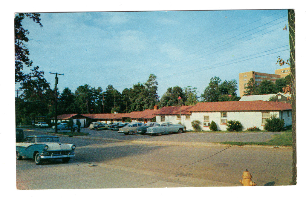 El Rancho Motel, Elf Street at Erwin Road, Durham North Carolina, Vintage Post Card