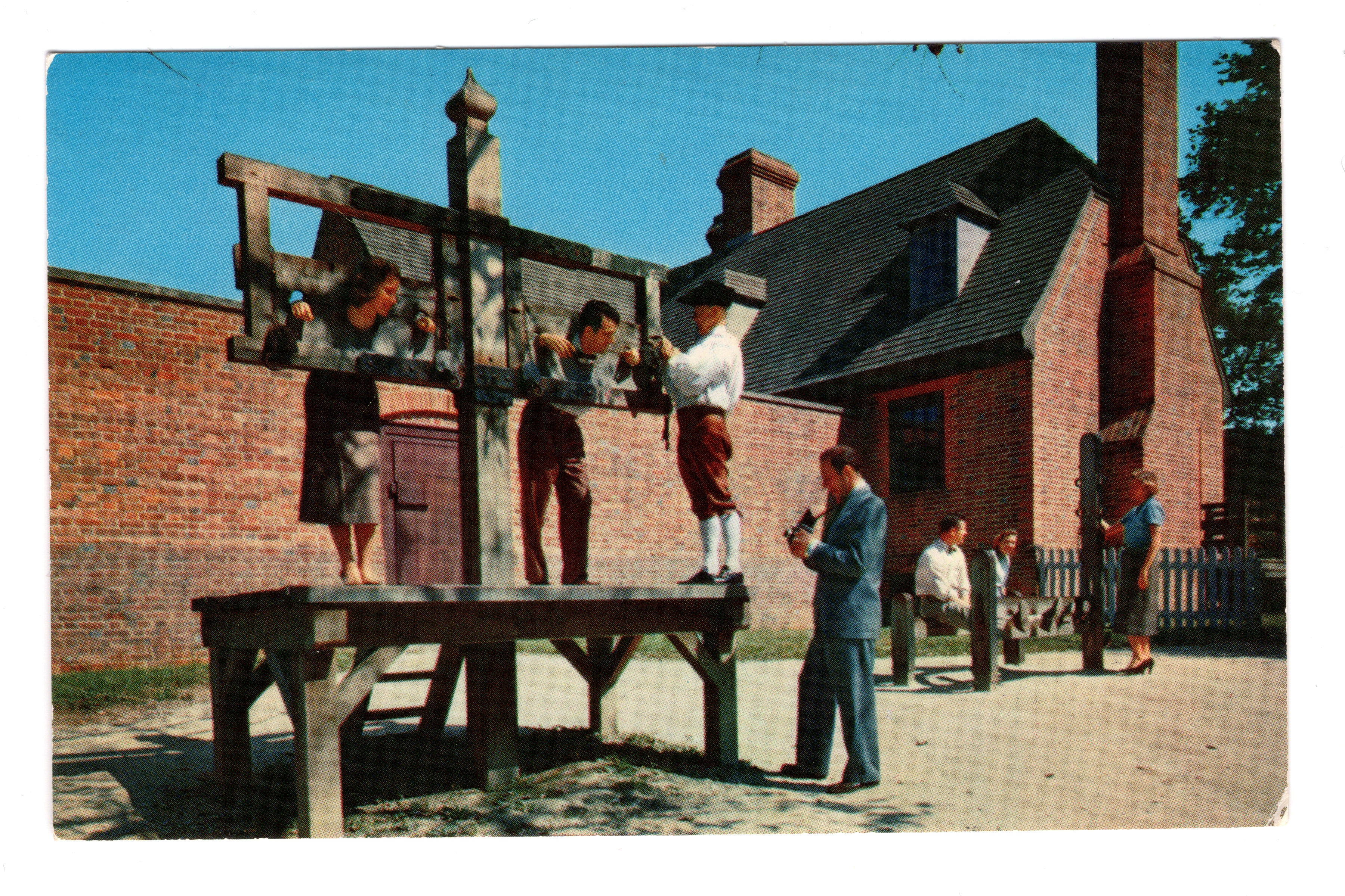 Public Gaol, Williamsburg, Virginia, Vintage Post Card.
