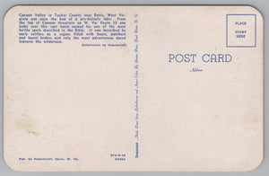 Canaan Valley In Tucker County Near Davis, West Virginia, Vintage Post Card.