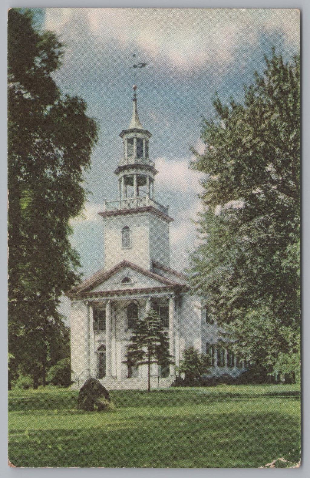 Congregational Church, Tallmadge, Ohio, Vintage Post Card.
