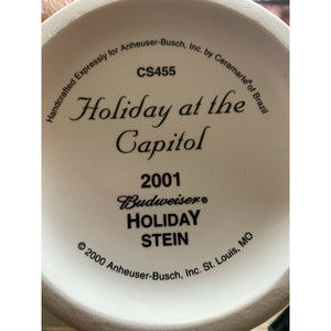 Vintage Budweiser Anheuser-Busch Holiday at the Capital Holiday Stein 2001