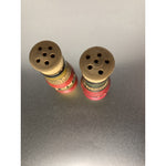 Vintage Wood Florida Salt & Pepper Shakers Round Stripe Design