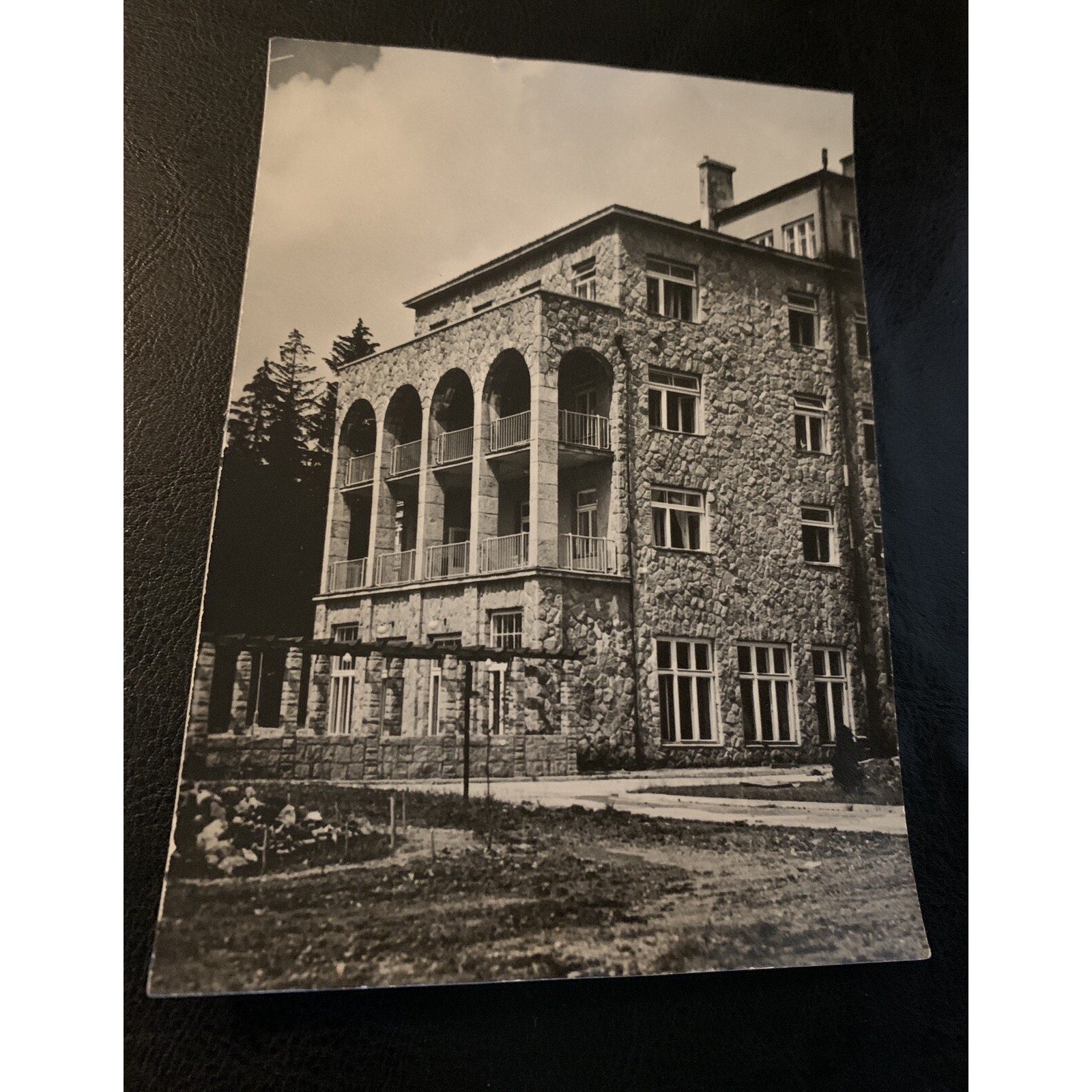 RPPC Zakopane Fragment Sanatorium Wojskowego Vtg Black & White Photo Postcard