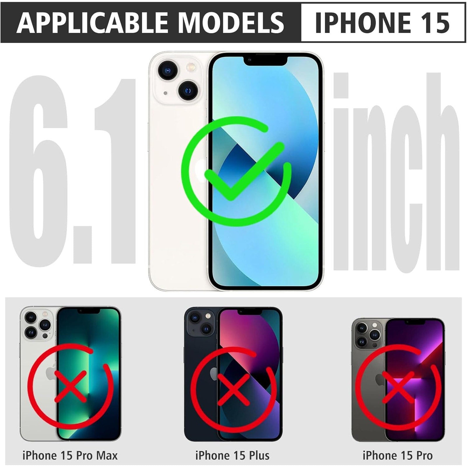 iPhone 15 Case, IP68 Full-Body Rugged Waterproof Shockproof Protective,6H Screen