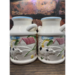 1982 Large Vintage Ceramic Cow Milk Jug Salt & Pepper Shakers Gailstyn Suttton