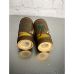 Vintage Puerto Rico Wood Conga Drum Salt & Pepper Shakers