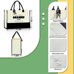 Granny's Canvas Tote Bags - Reusable Grocery, Beach Bags for Grandma