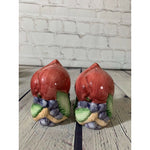 Vintage Glazed Ceramic Fruit Cluster Salt & Pepper Shakers -Japan