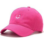 Smile Face Baseball Cap for Women Men Adjustable Low Profile Unstructured Cotton Dad Hat