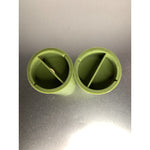 Vintage MCM Olive Green Plastic Salt & Pepper Shakers Retro
