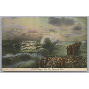 Lake Erie, Cleveland, Ohio, Vintage Post Card.