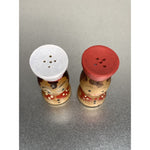 Vintage Wood Chef Salt & Pepper Shakers Japan Mini