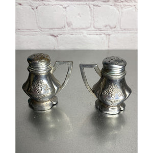 Vintage Silver Chrome Tea/Coffee Pot Salt & Pepper Shakers