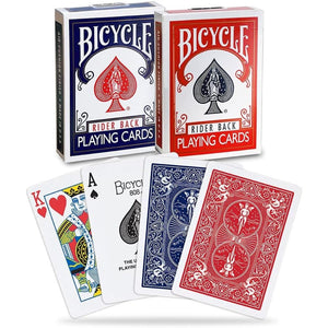 Bicycle Rider Back Playing Cards, Standard Index, Premium, 2 Pack-Red & Blue