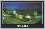 Night Scene Of The Civic Auditorium, Omaha, Nebraska, USA, Vintage Post Card