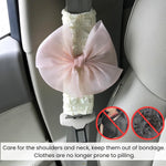 Seat Belt Cover Pad, w/Pink Bow for Women, Soft Seat Belt Covers Set of 2