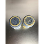 Vintage Salt & Pepper Shakers Hong Kong Blue w/Colonial Scenes