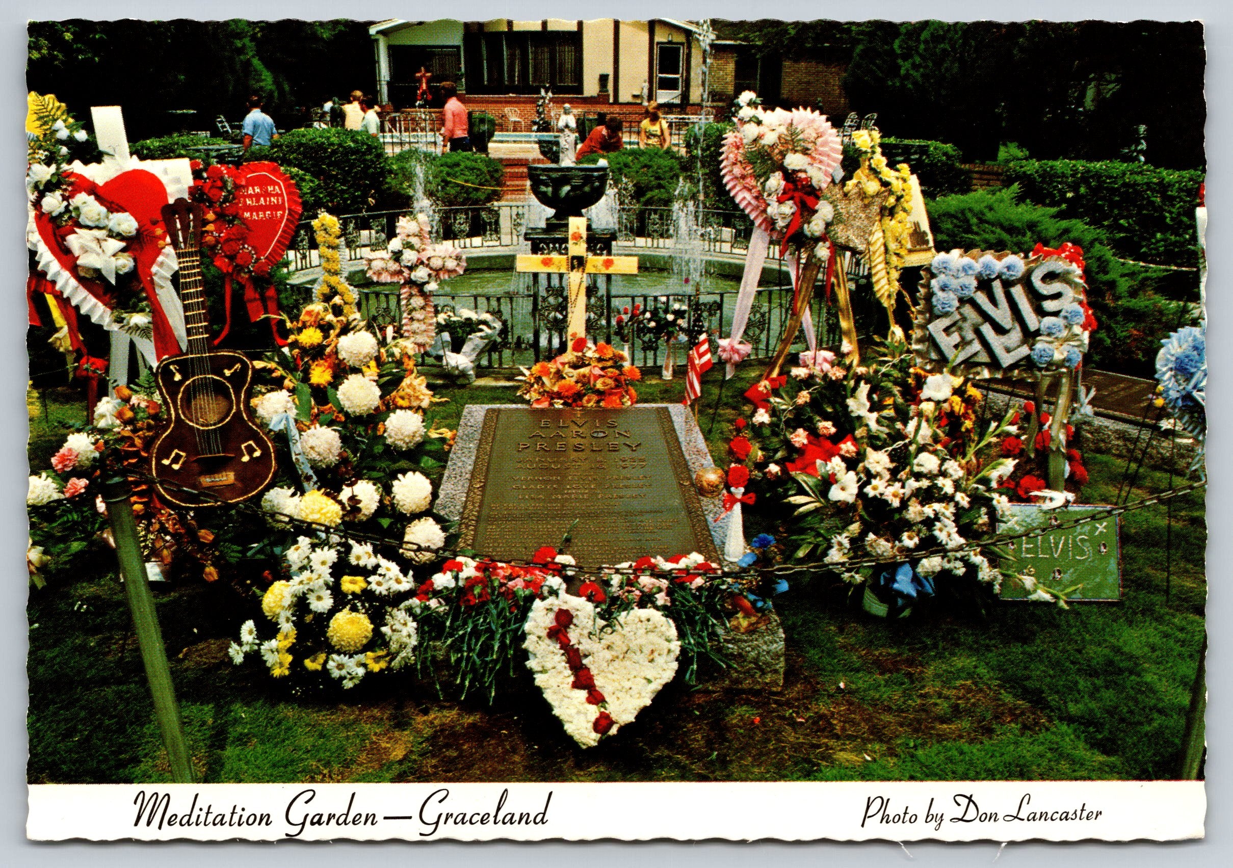 Meditation Garden, Graceland, Vintage Post Card