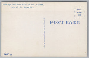 Hub Of The Kawarthas, Bobcaygeon, Ontario, Canada, Vintage Post Card.