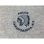 Canadaigua NY Grey Police T-Shirt, Pre-Shrunk Cotton-Large Made In USA