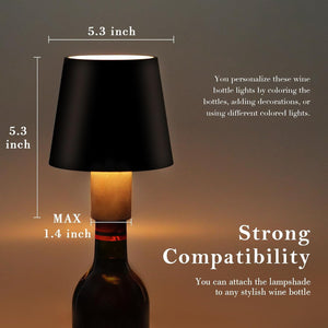 4Pack LED Wireless Wine Bottle Lamp, RGB 5 Modes & CCT Modes Table Lamp, IP54