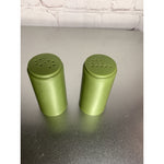 Vintage MCM Olive Green Plastic Salt & Pepper Shakers Retro