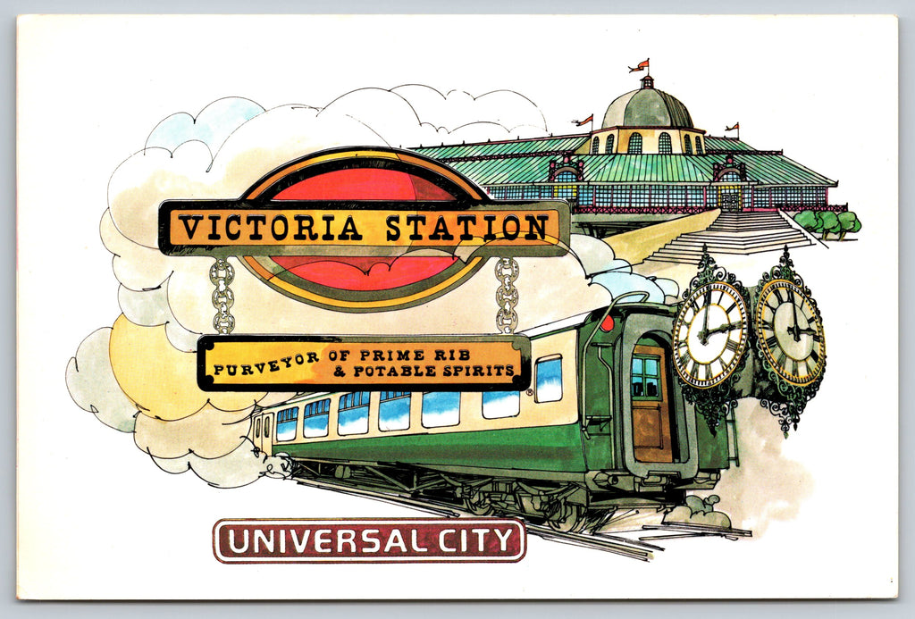 Victoria Station, Universal City, Vintage Post Card