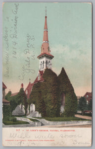 Saint Luke’s Church, Tacoma, Washington, USA, Vintage Post Card