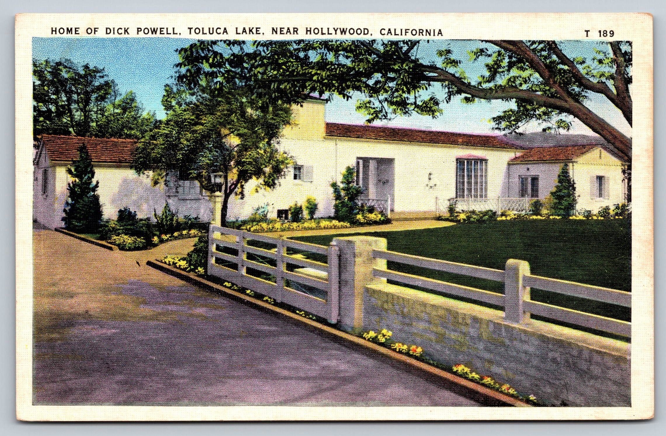 Home Of Dick Powell, Toluca Lake, Near Hollywood, California,PC