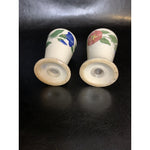Vintage Multi Floral Pattern Salt & Pepper Shakers Porcelain Ceramic Japan 1950s