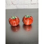 Vintage Mini Tomato Salt & Pepper Shakers Ceramic