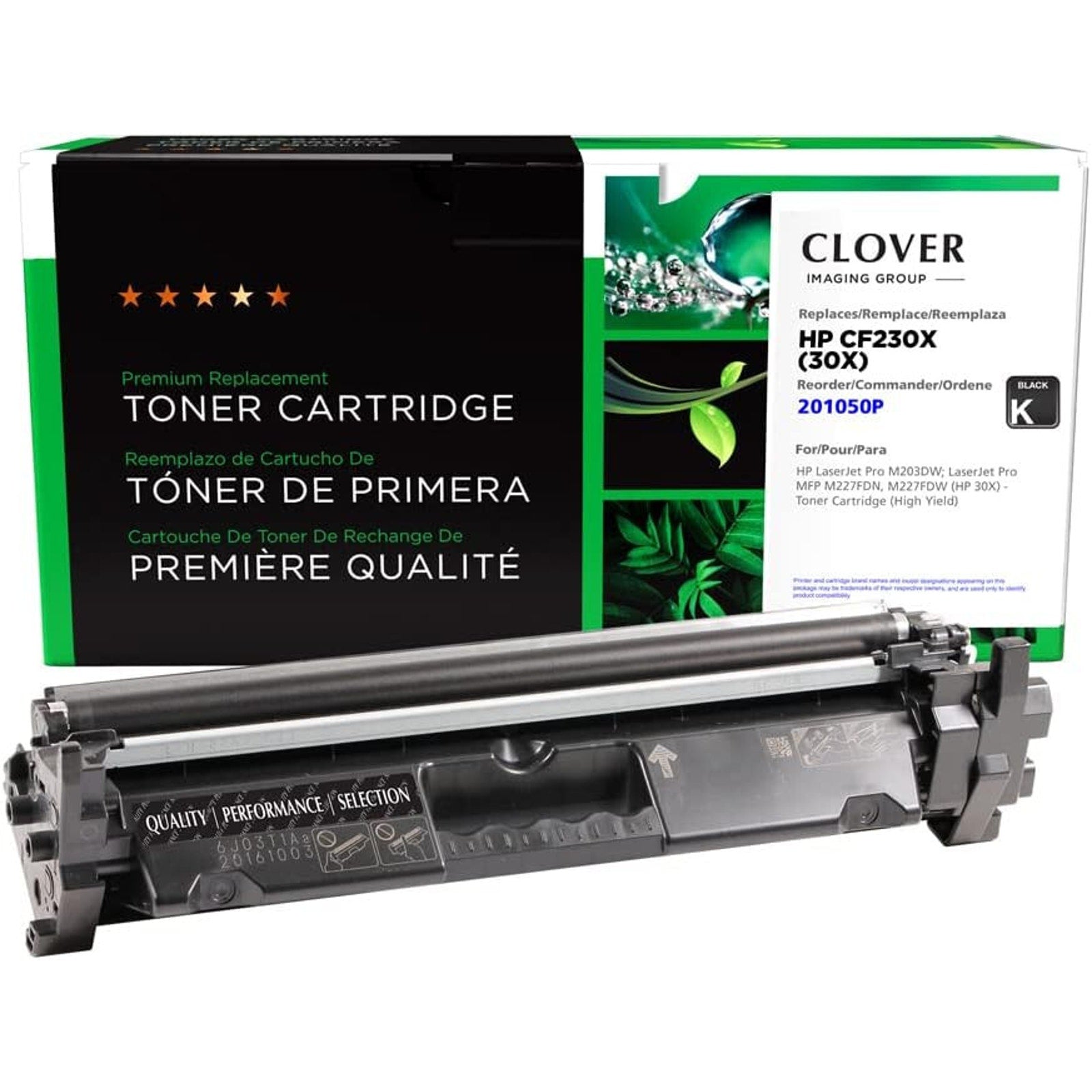 Clover Toner Cartridge Replacement for HP CF230X (HP 30X) | Black