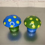 Vintage Wood Hand Painted Mushroom Salt & Pepper Shakers