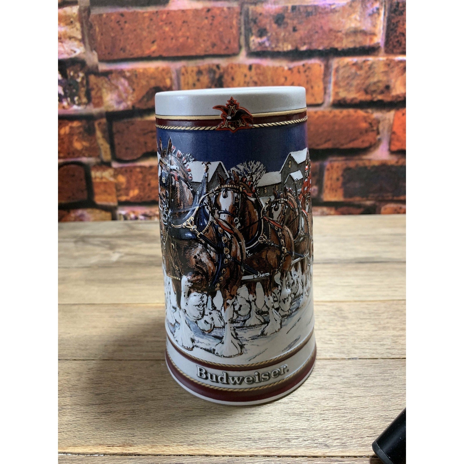 Vintage Budweiser Anheuser-Busch Clydesdale Collector Series Stein 1989