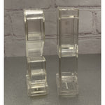 Vintage Letters S and P Clear Plastic Salt & Pepper Shakers Retro Hong Kong