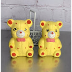 Vintage Teddy Bears in Basket Caddy Salt & Pepper Shakers Ceramic