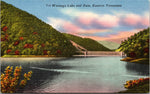 Watauga Lake And Dam, Eastern Tennessee, USA, Vintage Post Card