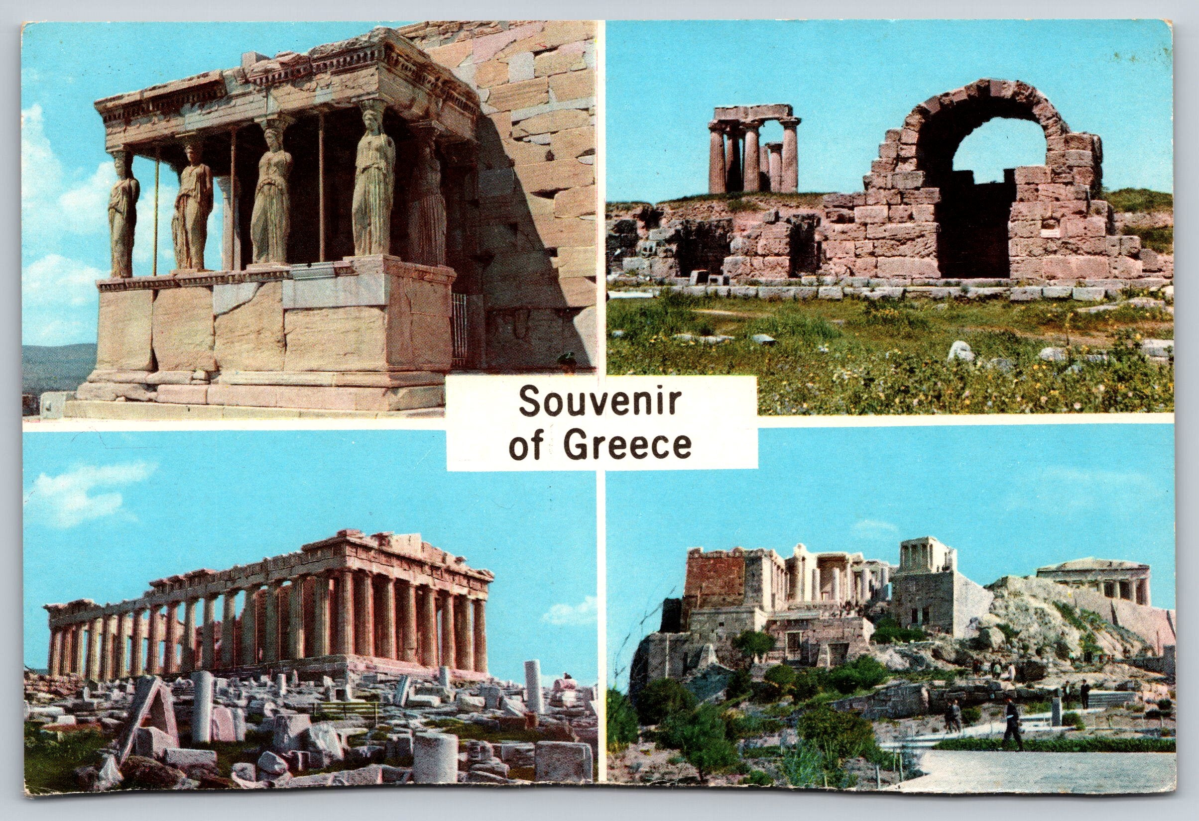 Various Locations In Greece, Vintage Post Card