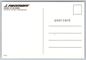 Piedmont, Boeing 737-300, Vintage Post Card